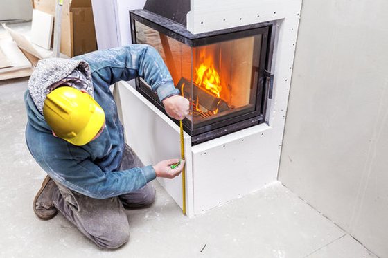 Fireplace insert measured for its steel